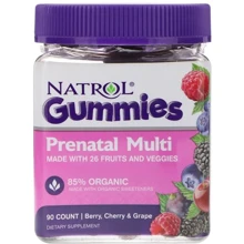 Natrol Gummies Prenatal Multi 90 Count Berry, Cherry & Grape Мультівітаміни для вагітних зі смаком ягід: Тип мультивітаміни