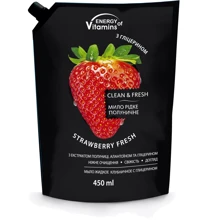Energy of Vitamins Hand Care Жидкое мыло Клубника с глицерином Duo-Pack 450 ml: Назначение Увлажнение, Очищение