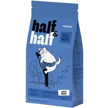 Сухой корм Half & Half для взрослых собак больших пород с говядиной 2 кг (4820261920765): Тип Сухой корм
