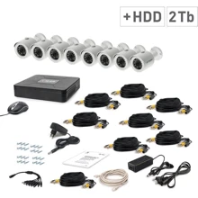 Комплект відеоспостереження Tecsar AHD 8OUT + HDD 2TB: Кількість камер в комплекті 8
