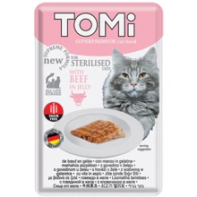 TOMi Sterilised Beef in Jelly 0.085 кг: Тип Влажный корм