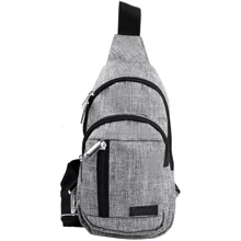 Мужская сумка-слинг DNK Leather серая (DNK-JOKER-4-BAG-7): Пол Мужской