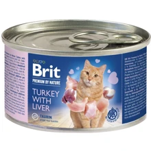 Влажный корм для котов Brit Premium by Nature Turkey with Liver с индейкой и печенью 200 г (8595602545124): Тип Влажный корм
