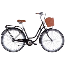 Велосипед Dorozhnik RETRO планет. с багажником зад St, с крылом St, с корзиной Pl 2022 SHIMANO NEXUS ST 28" черный (OPS-D-28-312): Материал рамы Сталь