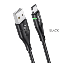 Кабель Hoco USB Cable to USB-C U93 3A 1.2m Black: Тип USB Cable - USB-C
