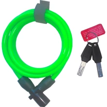 OnGuard Lightweight Key Coil Cable Lock Сталевий трос 150см х 8мм, з вініловим покриттям + 2 ключа, зелений (LCK-96-49): Виробник OnGuard