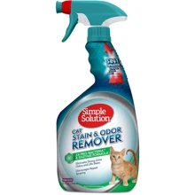 Универсальное жидкое средство Simple Solution Cat Stain and Odor Remover с про-бактериями (Pro-bacteria) и энзимами для нейтрализации запахов и удаления стойких пятен от жизнедеятельности кошек 945 мл: undefined undefined