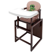 Стульчик-трансформер Babyroom Пеппи тонированный капучино/шоколад (крокодил) (681108): Тип трансформер