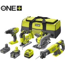 Набор инструментов Ryobi ONE+ RCK184C-242S (5133005444): Тип питания аккумулятор
