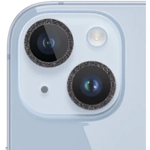 Защитное стекло для iPhone Epik Metal Sparkles Black/Midnight for Camera iPhone 15 / 15 Plus: Тип защиты экрана на камеру