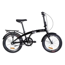 Велосипед Dorozhnik ZEUS 20" планет. AL с багажником зад AI с крылом St 2021 (черный): Материал рамы Алюминий