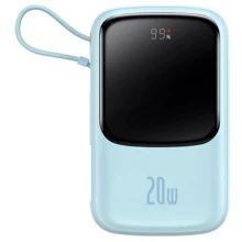 Внешний аккумулятор Baseus Power Bank 10000mAh Qpow Pro Digital Display Fast Charge Power Bank 20W Blue (PPQD020003): Количество USB 3
