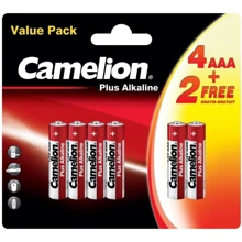 Camelion AAA LR03 Plus Alkaline 4+2шт(LR03-BP(4+2)): undefined undefined