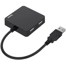 Адаптер HAMA Adapter USB to 4xUSB Black (200121): Колір черный