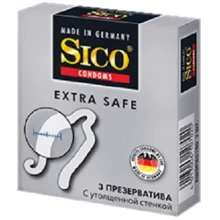 Презервативи латексні SICO Extra Safe з потовщеною стінкою №3: Тип Товсті