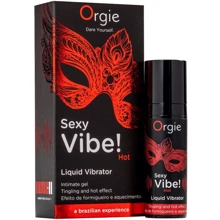 Жидкий вибратор Orgie Sexy Vibe! Hot, 15 мл, согревающий, очень мощный, со вкусом клубники: Форма выпуска Жидкий вибратор