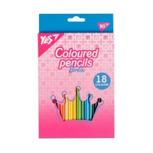 Карандаши цветные Yes 18 цветов Barbie розовый (290735): Тип Цветные