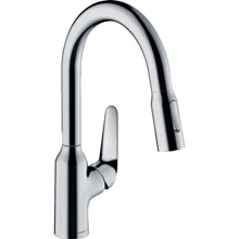 Змішувач HANSGROHE FOCUS M42 180 2jet з витяжним душем хром (71801000): Призначення Для кухні