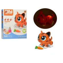 Интерактивное животное-конструктор Robot Pets Тигренок RUN LI TOYS (K-77/78/79): Возраст от 1 года
