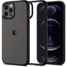 Чехол для iPhone Spigen Crystal Hybrid Matte Black (ACS01477) for iPhone 12 Pro Max: Цвет черный