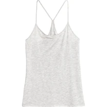 Майка H&M 3912244 L серая: Состав Лиоцелл, Эластан