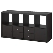 Стеллаж с 4 вставками ІКЕА KALLAX 147х77 см (292.783.04): undefined undefined