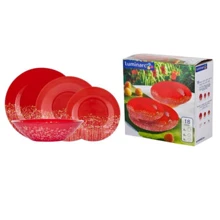 Столовый сервиз Сервиз Luminarc Flowerfield Red H2488 (18 пр.): Количество персон 6