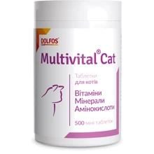 Витаминно-минеральный комплекс Dolfos Multivital Cat для кошек 500 табл. (190-500): Вид Таблетки