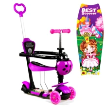 Самокат Best Scooter с защитным бампером фиолетовый (99066): Количество колес 3