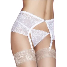 Ажурный пояс для чулок, белый L/XL: Для кого Для женщин