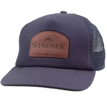 Мужская бейсболка Simms Leather Patch Trucker синяя (12229-404-00): Производитель Simms