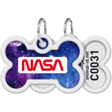 Адресник металевий WAUDOG Smart ID з паспортом QR малюнок NASA21 40х28 мм (0640-0148): Виробник WAUDOG