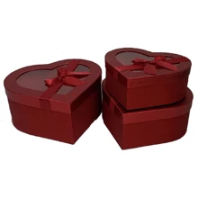 Коробка Подарочные коробки UFO Набор 3 шт RED HEART серд. (W2901): undefined undefined