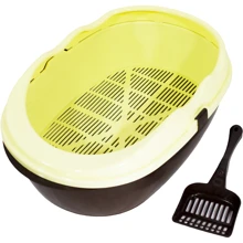 Туалет Lucky Pet Модерн овальный 45x30x15 см бежевый/коричневый (554321): Вид Открытый