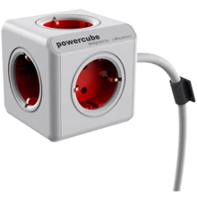Сетевой фильтр Allocacoc Powercube на 5 розеток красный (1307/DEEXPC): Количество розеток, шт 5