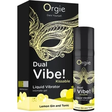 Жидкий вибратор Orgie Dual Vibe! Lemon Gin And Tonic Kissable Liquid Vibrator, 15 мл: Форма выпуска Гель
