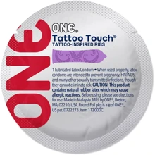 Презерватив ONE Tattoo Touch Purple, 1 шт: Тип Для максимального захисту
