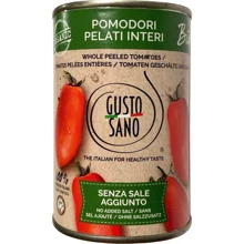 Томаты очищенные целые Gusto Sano Whole Peeled Tomatoes органические 400 г (8057733190227): Вес нетто 400 г