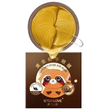Sersanlove Golden Snail Eye Mask Гидрогелевые патчи с муцином улитки 60 шт.: Назначение От морщин, От отеков, От темных кругов, Увлажнение