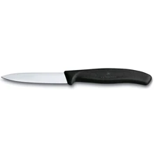 Нож для чистки овощей и фруктов Victorinox Standart 8 см черный (5.0603): Лезвие Нержавеющая сталь