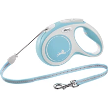 Поводок-рулетка Flexi New Comfort M до 20 кг 5 м блакитний (4000498042915): Тип шнура трос