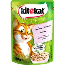 Влажный корм Kitekat для котов с лососем в соусе 24х100 г (5900951256325): Тип паучи