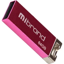 USB-флешка Mibrand 64GB Сhameleon Pink USB 2.0 (MI2.0/CH64U6P): Стандарт USB USB 2.0