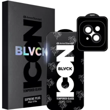 Защитное стекло для iPhone ArmorStandart Tempered Glass Supreme Plus Icon Black for iPhone 15 Plus (ARM71138): Тип защиты экрана на экран
