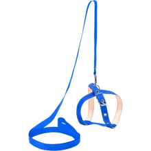 Шлея с поводком Collar капроновая для котов 14 мм 125 см синяя (05442): Производитель Collar