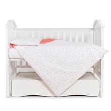 Сменная постель Twins Romantic Сердечки корал, белый/розовый (3 эл) (3024-R-005): Тип постельный комплект