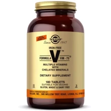 Solgar Formula VM-75 Multiple Vitamins Солгар Мультивитамины, без железа 180 табл: Тип Мультивитамины