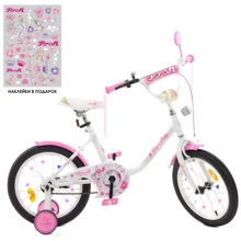 Дитячий велосипед Profi Flower 18 діаметр рожево-білий (УЦ-Y1885 white/pink): Тип 2х колесный велосипед