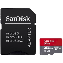 Карта памяти SanDisk 256GB microSDXC Ultra Class 10 UHS-I (U1) V10 A1 + адаптер (SDSQUAC-256G-GN6MA): Тип карты MicroSDXC