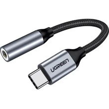 Адаптер Ugreen Adapter AV142 USB-C to jack 3.5mm Black (30632): Колір серый